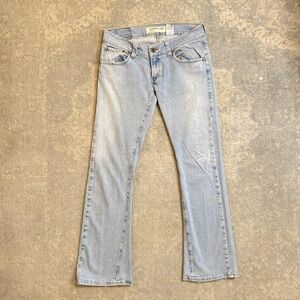 Vintage Levis Slouch Flare Jeans Juniors 11L Light Wash Low Rise Relaxed Y2K